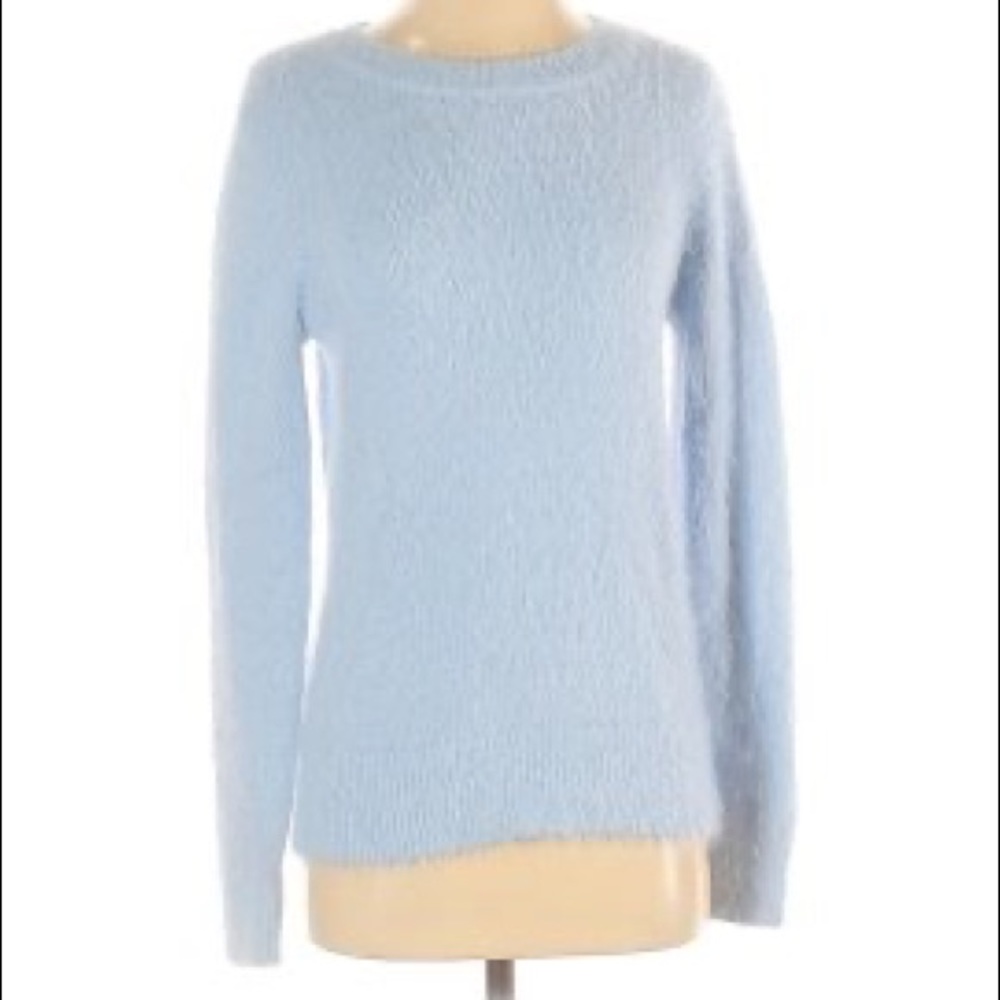 A New Day Fluffy Blue Sweater